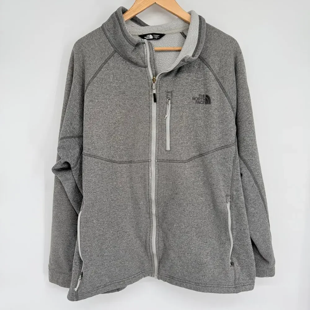 The North Face Jacket Canyonlands Full Zip Fleece Men's XXL Gray Outdoor‎ Hiking